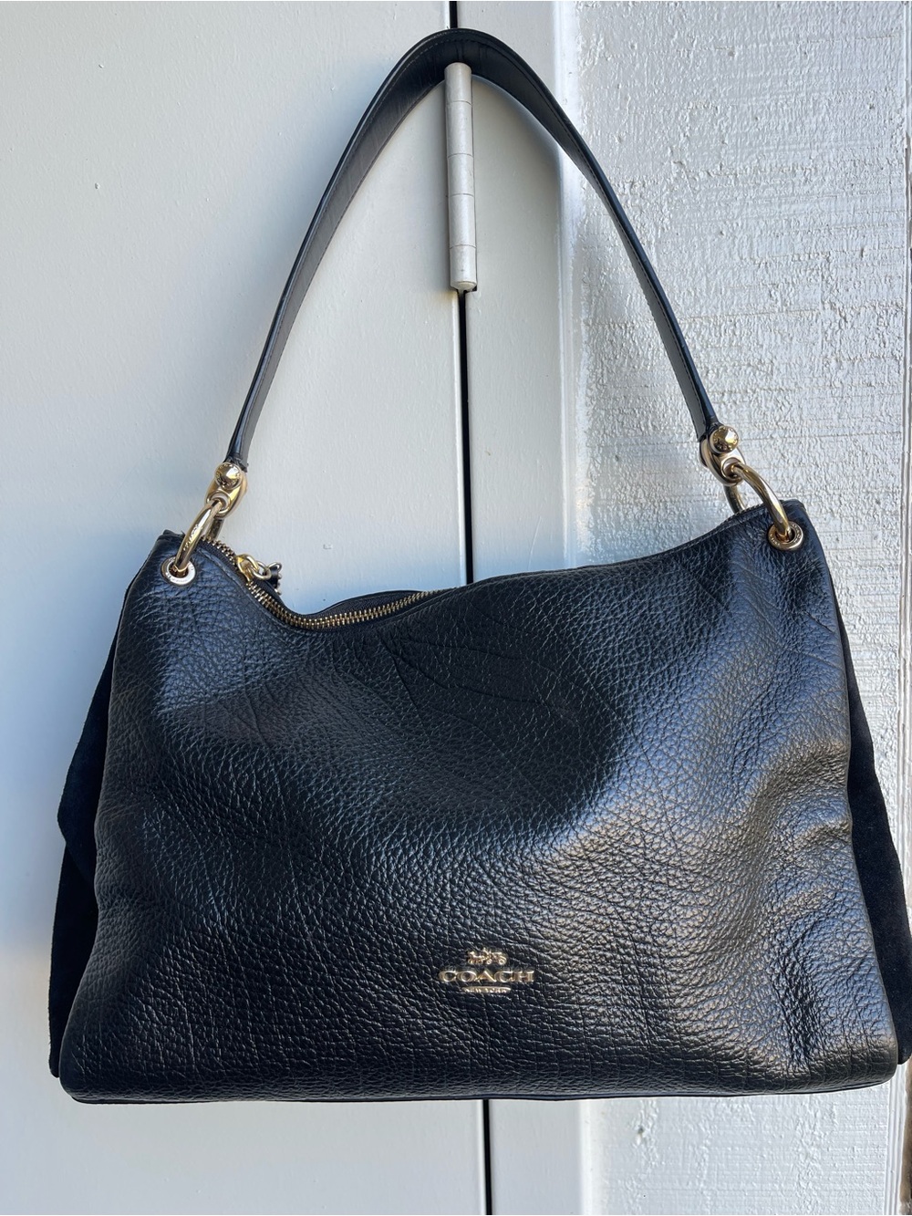 Coach suede and leather MIA shoulder bag